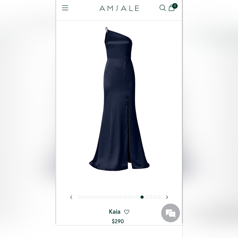 AMSALE NAVY BRIDESMAID DRESS
